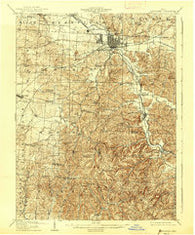 Lancaster Ohio Historical topographic map, 1:62500 scale, 15 X 15 Minute, Year 1909