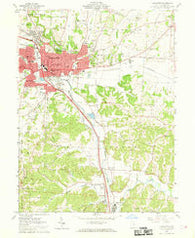 Lancaster Ohio Historical topographic map, 1:24000 scale, 7.5 X 7.5 Minute, Year 1961