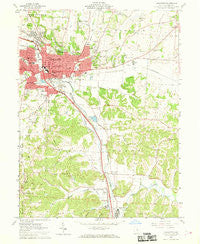 Lancaster Ohio Historical topographic map, 1:24000 scale, 7.5 X 7.5 Minute, Year 1961