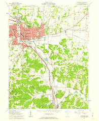 Lancaster Ohio Historical topographic map, 1:24000 scale, 7.5 X 7.5 Minute, Year 1961