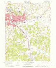 Lancaster Ohio Historical topographic map, 1:24000 scale, 7.5 X 7.5 Minute, Year 1961