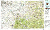 Lancaster Ohio Historical topographic map, 1:100000 scale, 30 X 60 Minute, Year 1984