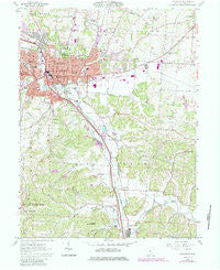 Lancaster Ohio Historical topographic map, 1:24000 scale, 7.5 X 7.5 Minute, Year 1961