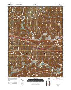 Lansing Ohio Historical topographic map, 1:24000 scale, 7.5 X 7.5 Minute, Year 2010
