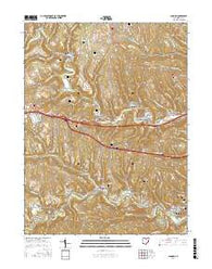Lansing Ohio Current topographic map, 1:24000 scale, 7.5 X 7.5 Minute, Year 2016