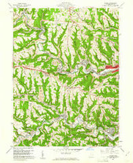 Lansing Ohio Historical topographic map, 1:24000 scale, 7.5 X 7.5 Minute, Year 1960