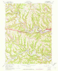 Lansing Ohio Historical topographic map, 1:24000 scale, 7.5 X 7.5 Minute, Year 1960