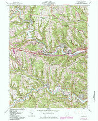 Lansing Ohio Historical topographic map, 1:24000 scale, 7.5 X 7.5 Minute, Year 1960