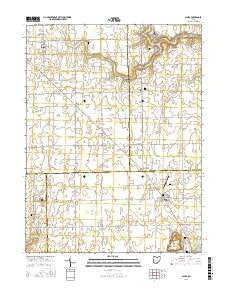 Laura Ohio Current topographic map, 1:24000 scale, 7.5 X 7.5 Minute, Year 2016