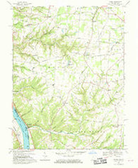 Laurel Ohio Historical topographic map, 1:24000 scale, 7.5 X 7.5 Minute, Year 1968