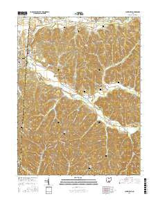 Laurelville Ohio Current topographic map, 1:24000 scale, 7.5 X 7.5 Minute, Year 2016