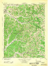 Laurelville Ohio Historical topographic map, 1:62500 scale, 15 X 15 Minute, Year 1944