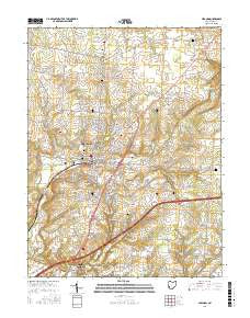Lebanon Ohio Current topographic map, 1:24000 scale, 7.5 X 7.5 Minute, Year 2016