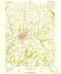 Lebanon Ohio Historical topographic map, 1:24000 scale, 7.5 X 7.5 Minute, Year 1955