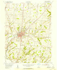 Lebanon Ohio Historical topographic map, 1:24000 scale, 7.5 X 7.5 Minute, Year 1955