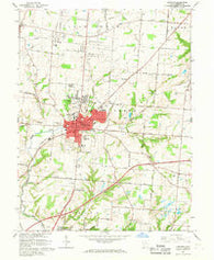 Lebanon Ohio Historical topographic map, 1:24000 scale, 7.5 X 7.5 Minute, Year 1966