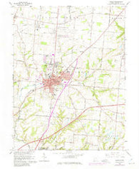 Lebanon Ohio Historical topographic map, 1:24000 scale, 7.5 X 7.5 Minute, Year 1966