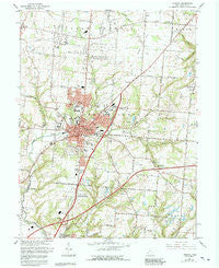 Lebanon Ohio Historical topographic map, 1:24000 scale, 7.5 X 7.5 Minute, Year 1966