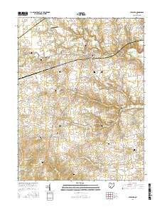 Leesburg Ohio Current topographic map, 1:24000 scale, 7.5 X 7.5 Minute, Year 2016