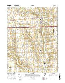Lewisburg Ohio Current topographic map, 1:24000 scale, 7.5 X 7.5 Minute, Year 2016