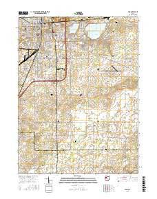 Lima Ohio Current topographic map, 1:24000 scale, 7.5 X 7.5 Minute, Year 2016