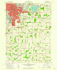 Lima Ohio Historical topographic map, 1:24000 scale, 7.5 X 7.5 Minute, Year 1961
