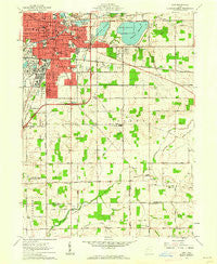 Lima Ohio Historical topographic map, 1:24000 scale, 7.5 X 7.5 Minute, Year 1961