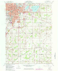 Lima Ohio Historical topographic map, 1:24000 scale, 7.5 X 7.5 Minute, Year 1961