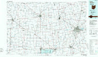 Lima Ohio Historical topographic map, 1:100000 scale, 30 X 60 Minute, Year 1986