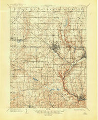 Lisbon Ohio Historical topographic map, 1:62500 scale, 15 X 15 Minute, Year 1909