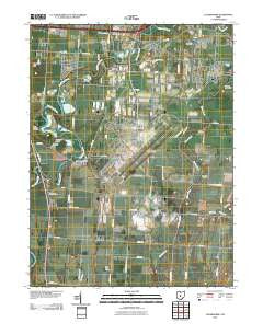 Lockbourne Ohio Historical topographic map, 1:24000 scale, 7.5 X 7.5 Minute, Year 2010