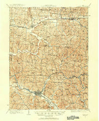 Logan Ohio Historical topographic map, 1:62500 scale, 15 X 15 Minute, Year 1907