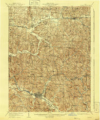Logan Ohio Historical topographic map, 1:62500 scale, 15 X 15 Minute, Year 1909