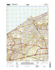 Lorain Ohio Current topographic map, 1:24000 scale, 7.5 X 7.5 Minute, Year 2016