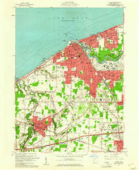 Lorain Ohio Historical topographic map, 1:24000 scale, 7.5 X 7.5 Minute, Year 1960