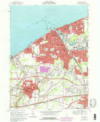 Lorain Ohio Historical topographic map, 1:24000 scale, 7.5 X 7.5 Minute, Year 1969