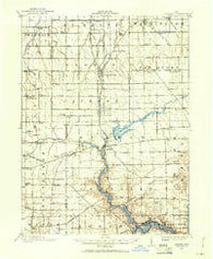 Loramie Ohio Historical topographic map, 1:62500 scale, 15 X 15 Minute, Year 1909