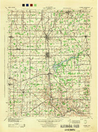 Loramie Ohio Historical topographic map, 1:62500 scale, 15 X 15 Minute, Year 1944