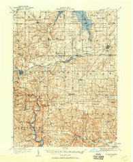 Loudonville Ohio Historical topographic map, 1:62500 scale, 15 X 15 Minute, Year 1912