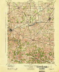 Loudonville Ohio Historical topographic map, 1:62500 scale, 15 X 15 Minute, Year 1943