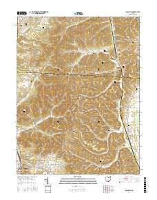 Lucasville Ohio Current topographic map, 1:24000 scale, 7.5 X 7.5 Minute, Year 2016