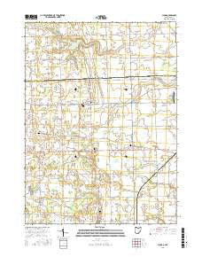 Lyons Ohio Current topographic map, 1:24000 scale, 7.5 X 7.5 Minute, Year 2016