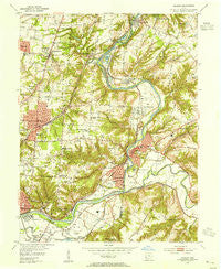 Madeira Ohio Historical topographic map, 1:24000 scale, 7.5 X 7.5 Minute, Year 1953