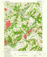 Madeira Ohio Historical topographic map, 1:24000 scale, 7.5 X 7.5 Minute, Year 1961