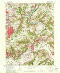 Madeira Ohio Historical topographic map, 1:24000 scale, 7.5 X 7.5 Minute, Year 1961