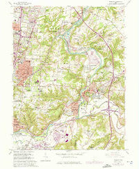 Madeira Ohio Historical topographic map, 1:24000 scale, 7.5 X 7.5 Minute, Year 1961