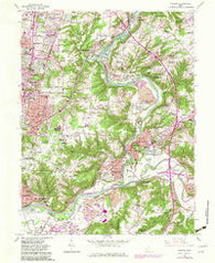 Madeira Ohio Historical topographic map, 1:24000 scale, 7.5 X 7.5 Minute, Year 1961