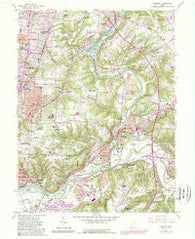 Madeira Ohio Historical topographic map, 1:24000 scale, 7.5 X 7.5 Minute, Year 1961