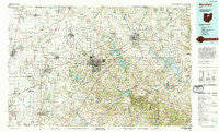 Mansfield Ohio Historical topographic map, 1:100000 scale, 30 X 60 Minute, Year 1994