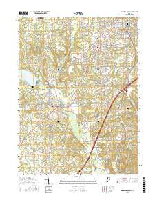 Mansfield South Ohio Current topographic map, 1:24000 scale, 7.5 X 7.5 Minute, Year 2016